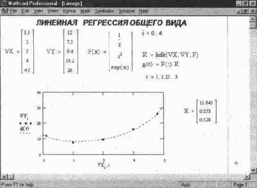 Функции для проведения регрессии