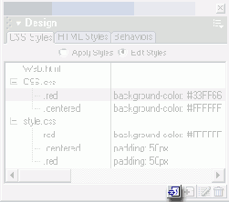  Attach Style Sheet  CSS Styles